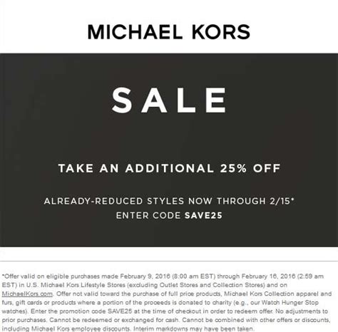 michael kors promo code 10|michael kors extra discount code.